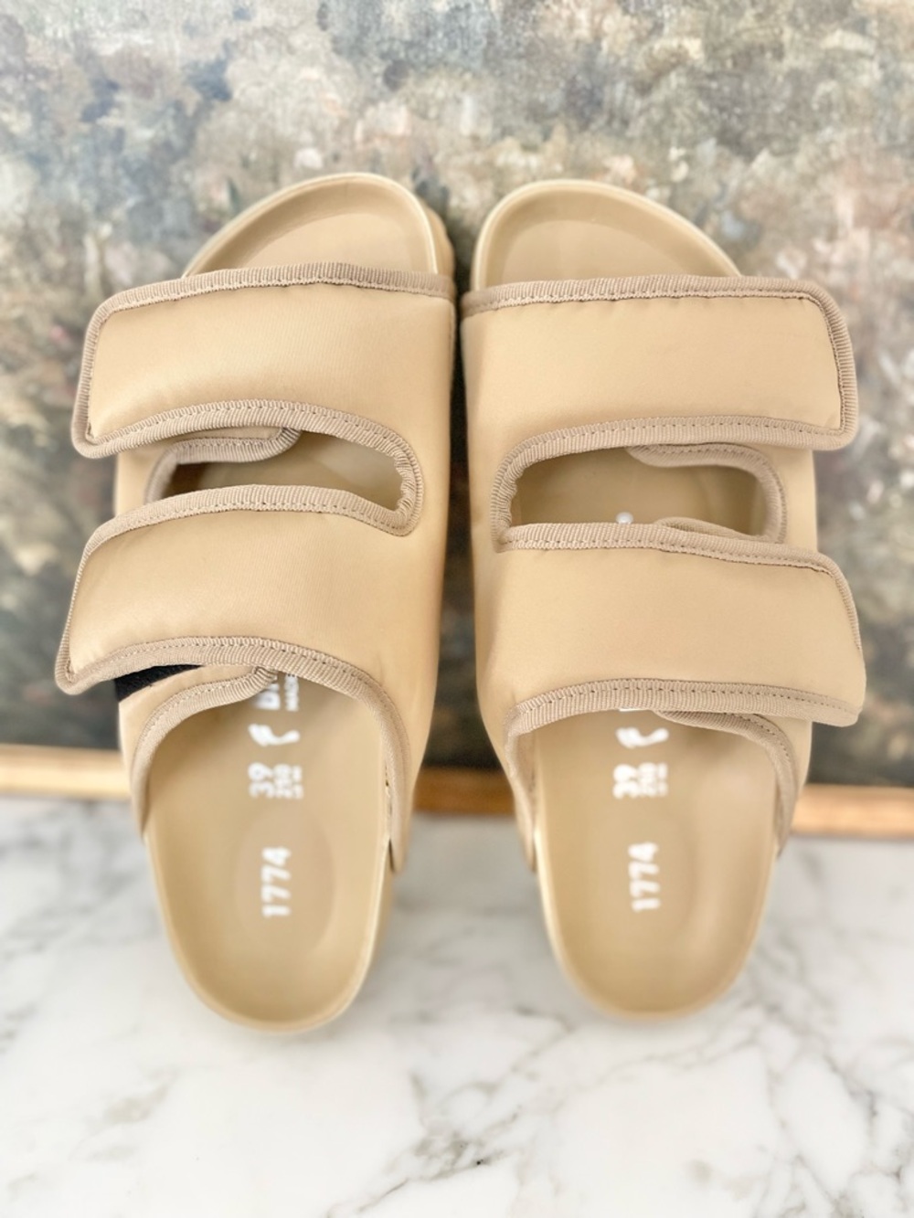 Birkenstock 1774 Cosny‎ Sandals 39 Taffy Beige Arizona NEW - Picture 7 of 13